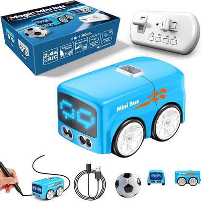 Magic Mini Bus Toy for Kids – Smart Line Tracking & Escape Mode