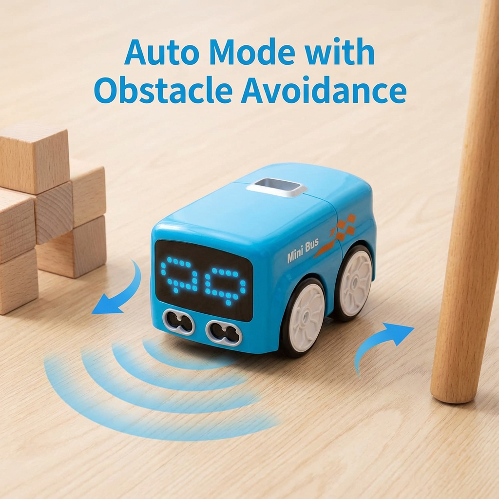 Magic Mini Bus Toy for Kids – Smart Line Tracking & Escape Mode