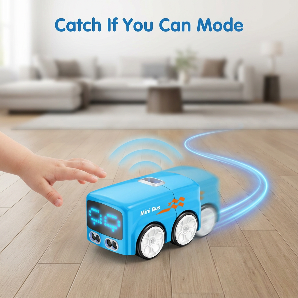 Magic Mini Bus Toy for Kids – Smart Line Tracking & Escape Mode