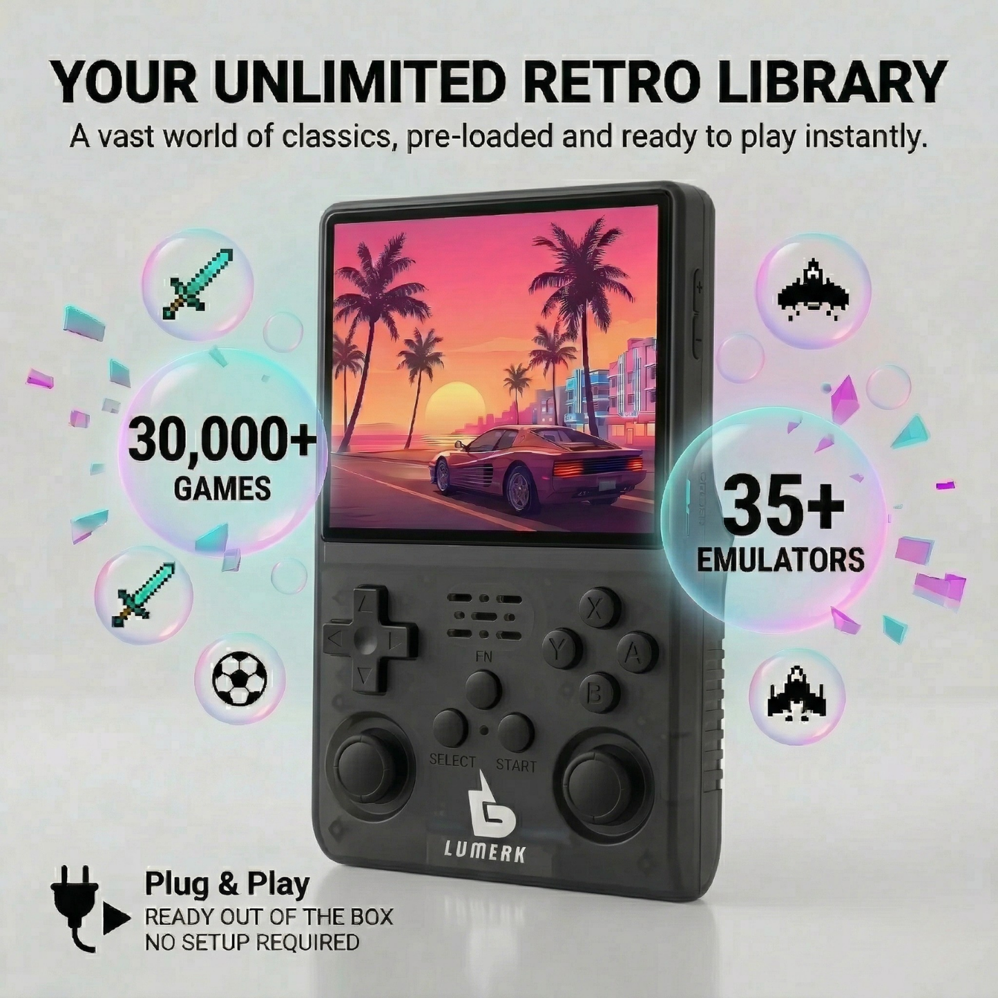 R40S Pro Handheld Retro Game Console